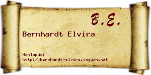 Bernhardt Elvira névjegykártya